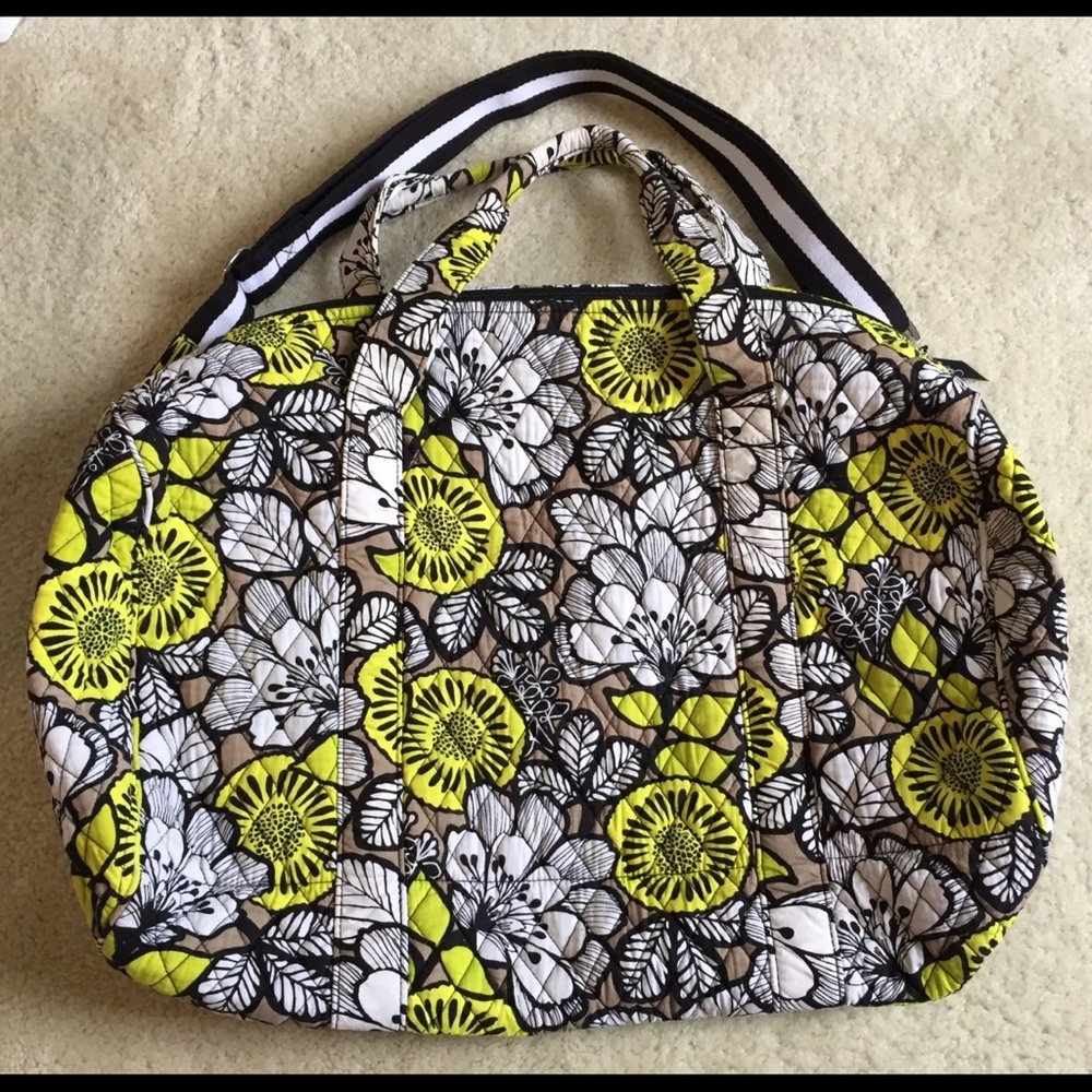 Vera Bradley Large Travel Duffel Retired Pattern Citron
